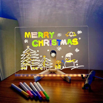 LED Letter Message Board With 7 Colorful Pens